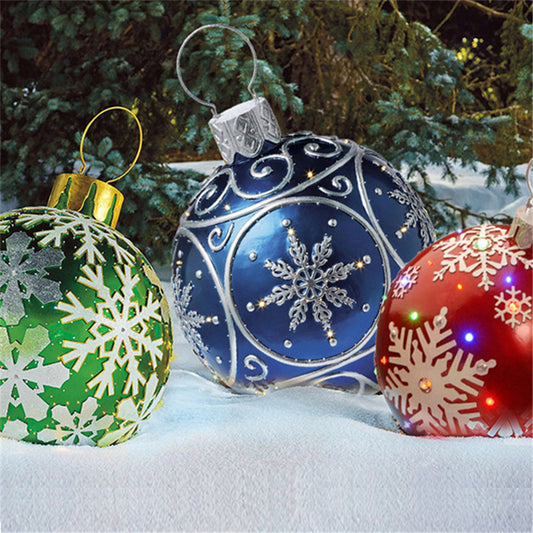 Giant Inflatable Christmas Ornament Ball – 60cm PVC Outdoor Holiday Decoration