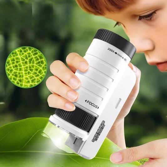 Bio Educational Science Experiment Toy Gift, Microscope For Kids - 5804A Black